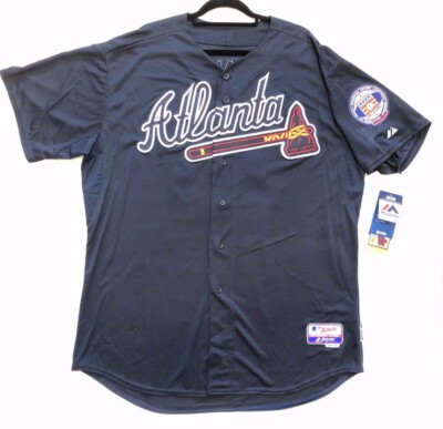 アトランタ ブレーブス　スタジャン　XXL　Majestic　ネイビー　MLB アトランタ ブレーブス スタジャン XXL Majestic ネイビー MLB
