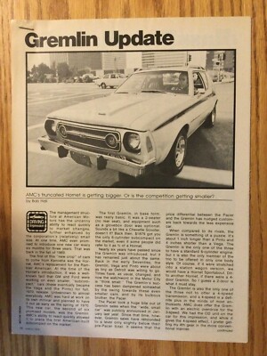 AMC172 Road Test American Motors AMC 1976 Gremlin Impressions Mar 1976 2 pages