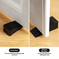 Silicone Door Stopper Wedge Block No-Drill Rubber Impact Stop for Home Office
