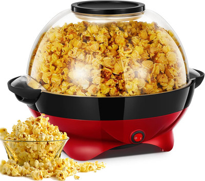 Popcornmaschine - 5.5L Großer Inhalt - HOUSNAT 800W Zuhause Popcorn Maker Machin
