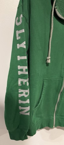 Wizarding World of Harry Potter Slytherin Hoodie Full Zip Sweater Green Large - Picture 5 of 8