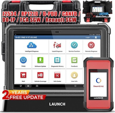 LAUNCH X431 PAD V Elite Full System OBD2 Diagnostic Scan EC-U Online Progarmming