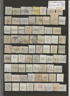 TIMBRES ALLEMAGNE : LOT DE PERFORATIONS DIFFERENTES (PERFINS) de 2 S&N 1 à 1 SC