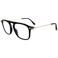 Tom Ford FT5588B Womens Plastic Eyeglass Frame 001 Shiny Black 54-18 Italy