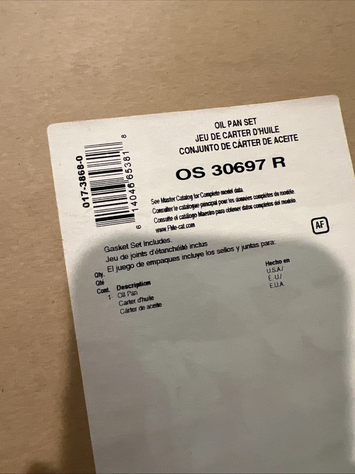 OS 30697 R Felpro Set Oil Pan Gaskets Lower for Jaguar S-Type X-Type Lincoln LS - Image 2 of 2