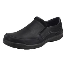 Herren Slipper Halbschuhe Schwarz Schlupfschuh Gummizug Freizeit Übergröße 40-49