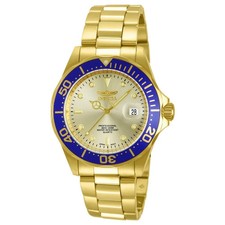 Invicta Pro Diver Men s Watch 40mm Gold Tone Model 14124