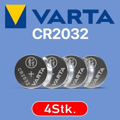 4x CR2032 CR 2032 VARTA Industrial Ware Lithium Knopfzelle 3V MHD bis 2034