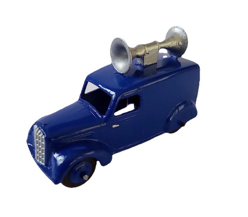 Dinky #34c blu Bedford altoparlante furgone c.1949-53.