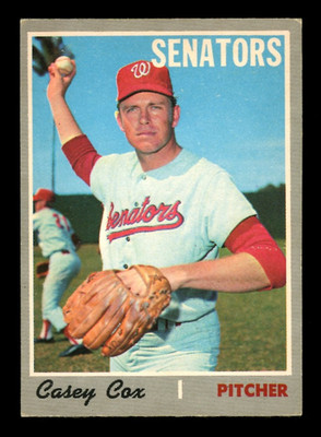 1970 TOPPS OPC O PEE CHEE BASEBALL #281 CASEY COX NM WASHINGTON SENATORS Card