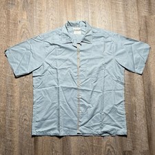 Vintage 60s Spire California Loop Collar Short Sleeve Shirt Large Pearl Buttons