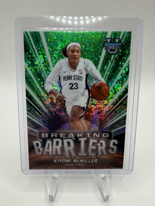 2025-26 Bowman U Best Kiyomi McMiller Breaking Barriers Green Mini Diamond /99