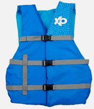 X2O Universal Adult Life Vest and Jacket, 30" - 52" Chest , Blue Ocean