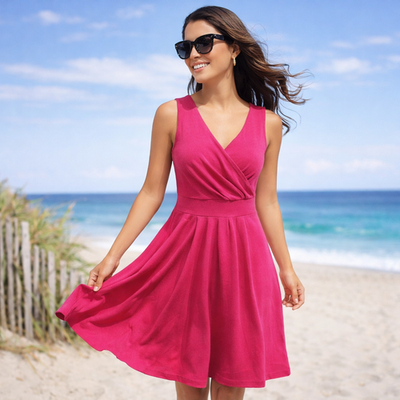 green emerald velvet dress Casual Knit Dress for Travel
