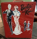Vintage 1963 Red Barbie and Ken Double Sided Trunk Carry Case House