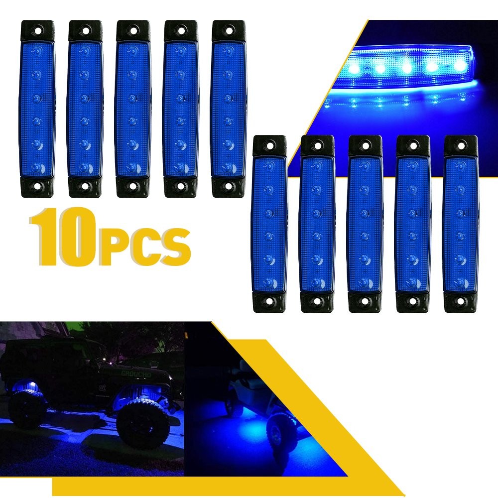 10x Under Body LED Rock Light For JEEP Truck Offroad UTV Bed Fog Lights Blue
