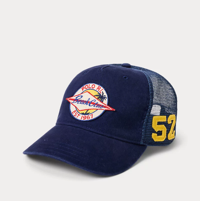Polo Ralph Lauren Men's Logo-Patch Twill Trucker Cap Newport Navy