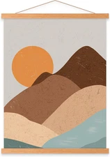 8x10 8x12 8x18 Poster Frame, Magnetic Light Wood Wooden Frame Hanger for Photo P