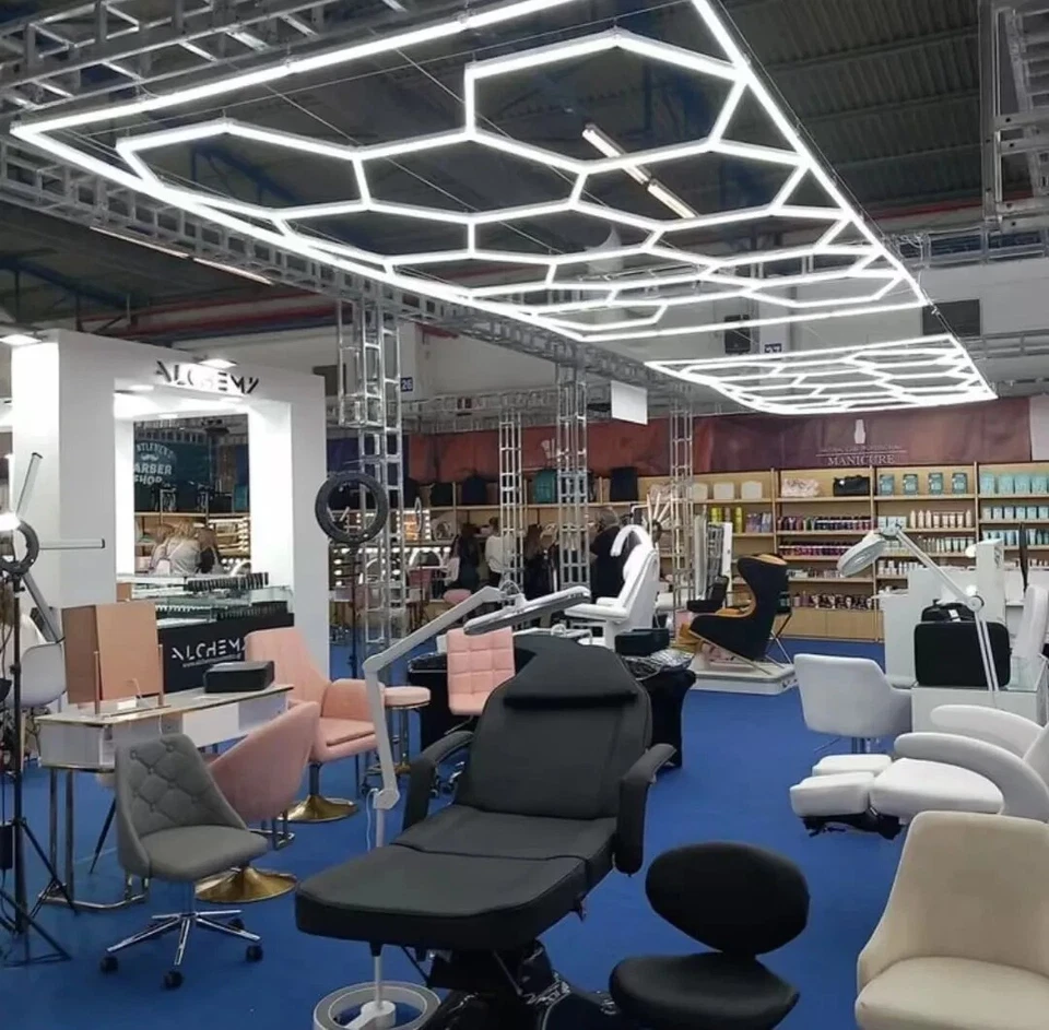 14X Hexagon LED Lampe Röhren Werkstatt Garage Wand Decken Leuchte Beleuchtung DE - Image 4 of 4