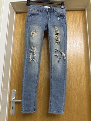 Love Fire Damen  Jeans Größe US 0, DE W26 L30 Hose w. Neu blau used look XS schö