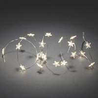 Konstsmide Weihnachtsbeleuchtung LED Dekolichterkette 40 Transparente Sterne