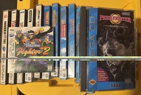 Sega Saturn/Sega CD/PlayStation Mixed Game Lot w/Discs Cases Manuals