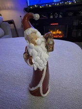 Primitive Christmas décor Rustic Santa statue  Santa Vintage style