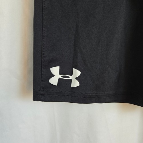 Under Armour Boys Black White Loose Fit Pockets Drawstring Athletic Shorts YXL - Picture 3 of 8