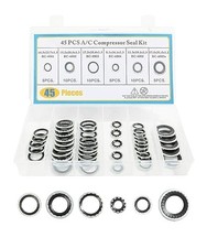 ESEWALAS 45 Pieces A/C Gasket Assortment,Air Conditioning Compressor Port Seal