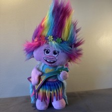 Dreamworks Trolls World Tour Singing  Dancing Poppy Plush Doll Tested Works