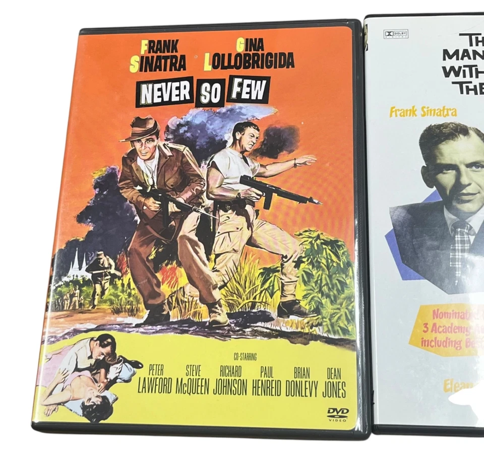 Frank Sinatra DVD Movie Lot Never So Few Man Golden Arm Manchurian Candidate - Image 2 of 4