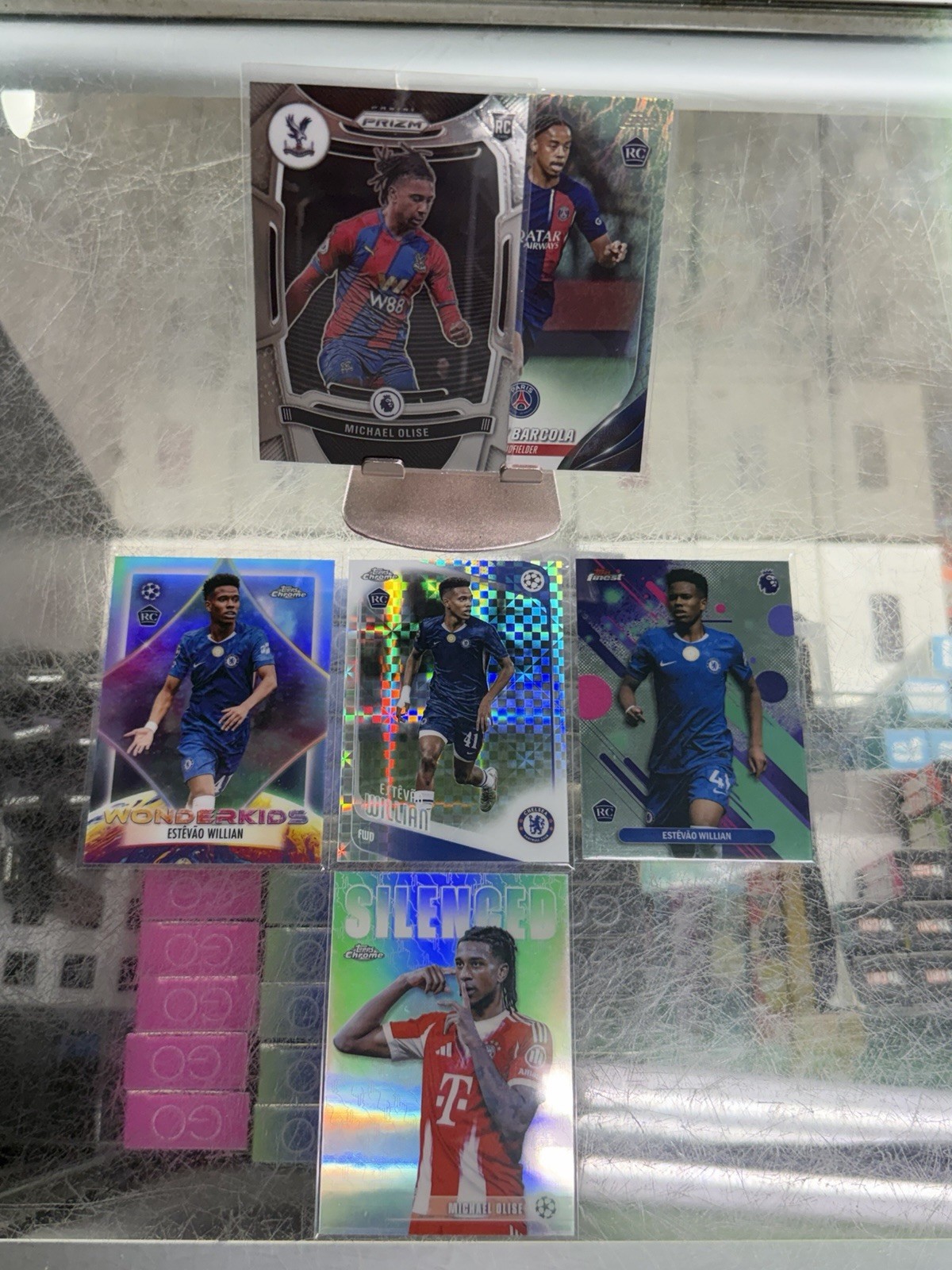 Panini Prizm/Topps Chrome Soccer Card Lot (6) olise rc, barcola rc, estevao rc!! view 2