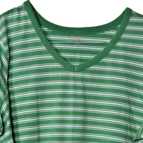ALL AMERICAN футболка женщины размер 2 X светло-зеленый белая полоса короткий рукав - Изображение 2 из 4