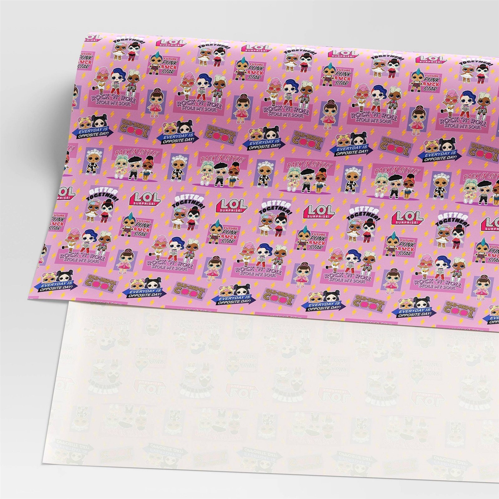 LOL Surprise Dolls Gift Wrap 40sqft Pink Wrapping Paper Xmas Holiday
