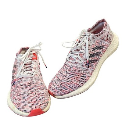 Adidas Pureboost Go Running Shoes Cloud White /Legend Ink / Shock Red Size 9