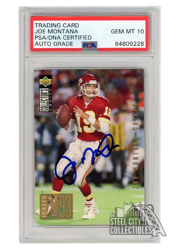 Joe Montana 1994 Upper Deck Collector's Choice Autograph Card #36 PSA/DNA 10