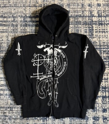 VINTAGE 2007 GLENN DANZIG EVILIVE FULL ZIP BEAST HOODIE MENS M