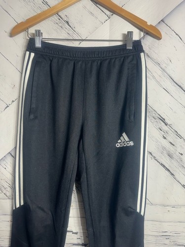 Unisex Youth 3 STRIPE Adidas Black Pants Size L - Picture 3 of 8