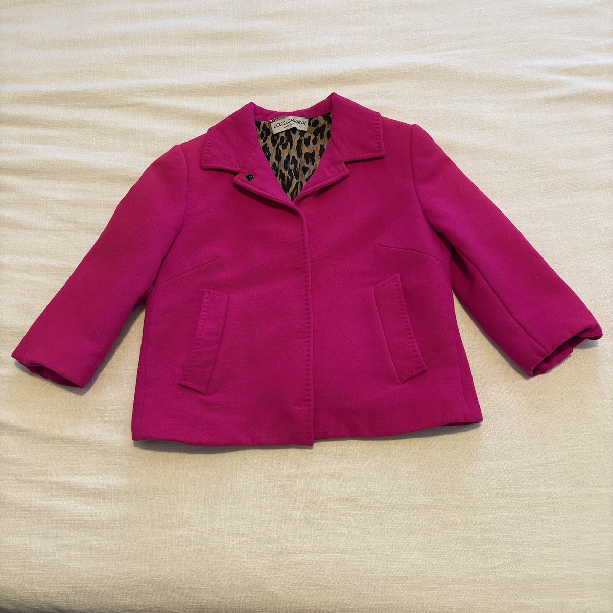 ジャケット DOLCE&GABBANA SINGLE-BREASTED PINK WOOL JACKET Single-breasted wool crepe Dolce jacket in Pink for Women