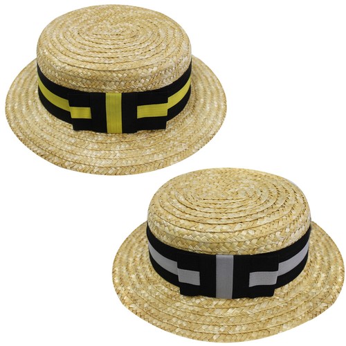 SOMBRERO DE BARCO DE PAJA PARA ADULTOS TRADICIONAL ANTIGUO VICTORIANO MARINERO ELEGANTE VESTIDO DE VERANO - Imagen 1 de 8