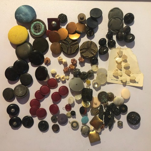 Vintage Shank Button Mixed Lot Bakelite Cellulose Plastic 1930s - 70s - Picture 1 of 7
