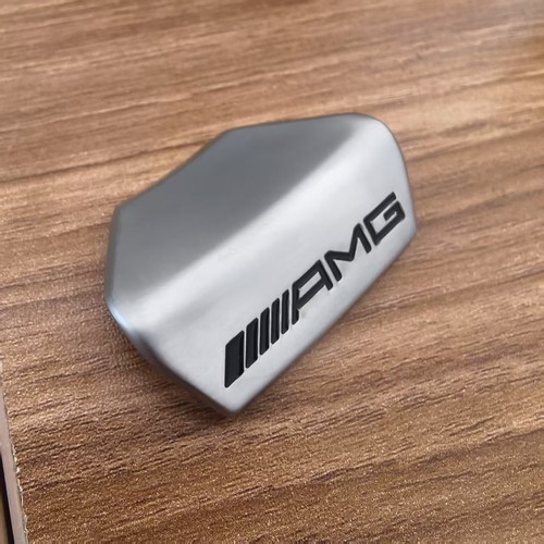 Emblema de volante AMG base cuadrada GLC C43 C350E insignia 3D cromada/negro - Imagen 3 de 5