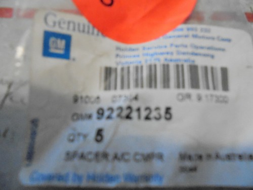 Genuine GM New A/C Compressor Spacer 92221235 Pack of 5 - Picture 2 of 2