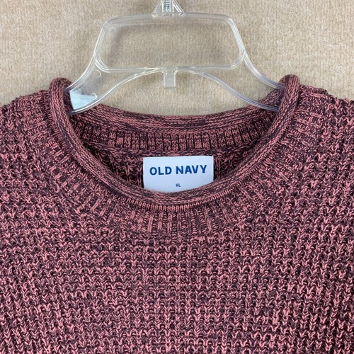 Old Navy Suéter para Hombre XL Pulóver Púrpura Mangas Largas Grueso Tejido Relajado - Imagen 2 de 13