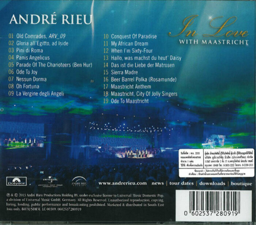 Andr Rieu - In Love With Maastricht - A Tribute To My Hometown CD (2013) Audio - Bild 2 von 8