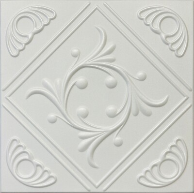 Home Decor Ceiling Tiles Glue Up R2w Anet Wreath White Plain Pack/32(84.48sf)