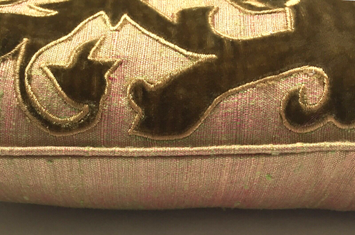 Anke Drechsel Pillow Tuscany Natural Silk Embroidery Silk Velvet Kissen Grün - Bild 2 von 19