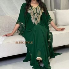 Kaftan Long Gown Ramzan Eid SALE Georgette Moroccan Dubai Abaya Farasha Dress