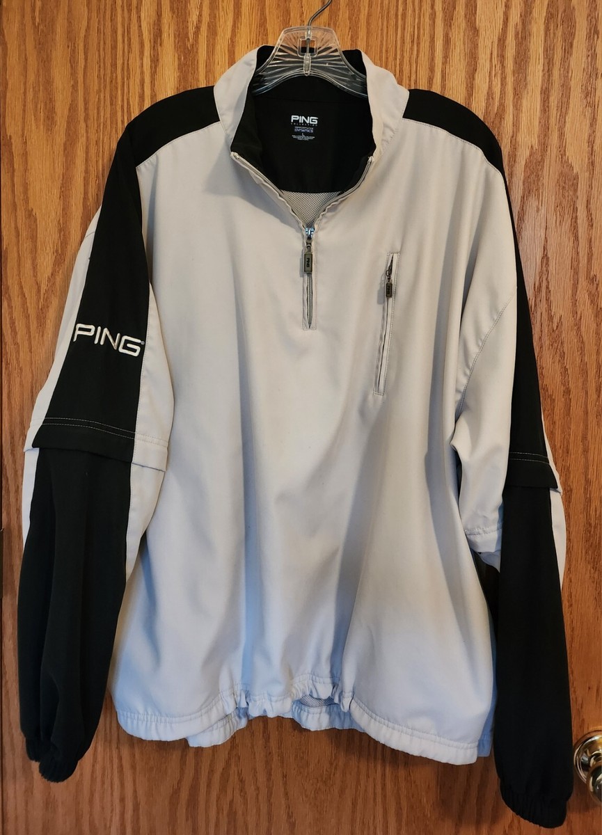 Ping Pullover Golf Jacket 1/4 Zip Removable Sleeves Performance