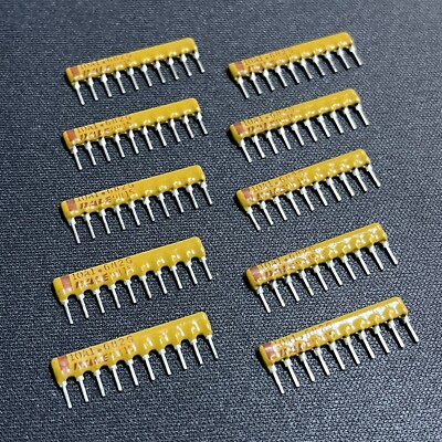 Lot of 10   Dale 6.8kΩ Bussed Resistor Networks 10-Pin SIP ±2% (10A1-682G)